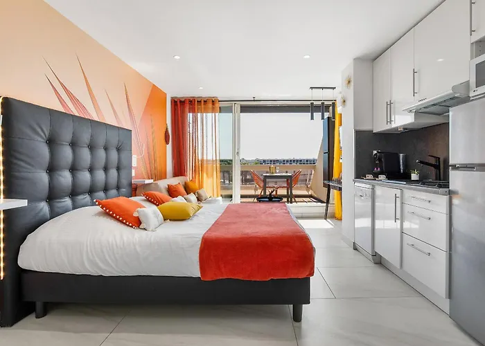 Appartement Studio Vue Mer - Heliopolis - Parking Inclus - Le Will4Stay Village Naturiste Agde