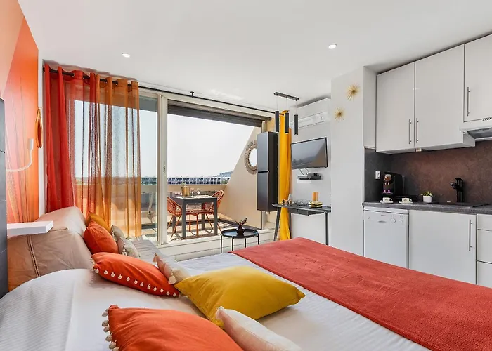 Studio Vue Mer - Heliopolis - Parking Inclus - Le Will4Stay Village Naturiste Appartement